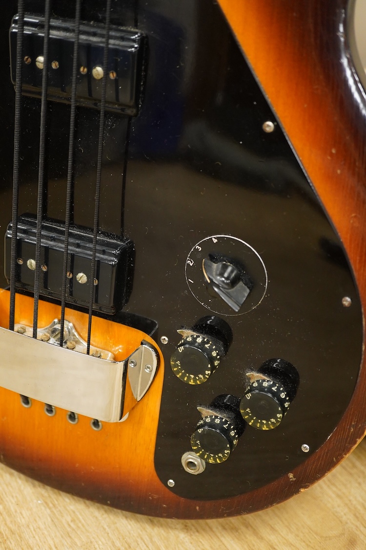 A Gibson Ripper bass guitar s/n 101536, c.1975 in Tobacco Sunburst finish (672 examples only produced in this finish), understood to have been owned by Rick Danko of The Band, with a soft gigging case with shoulder strap